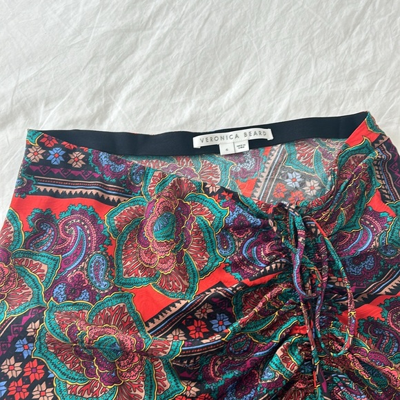 Veronica Beard Ari Floral Print Skirt - Picture 2 of 6